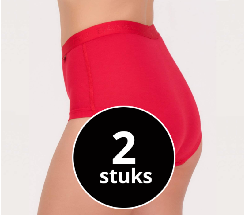 Maxx Owen Dames Short Rood Bamboe 2-Pack