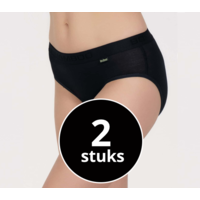 Maxx Owen Dames Slip Zwart Bamboe 2-Pack