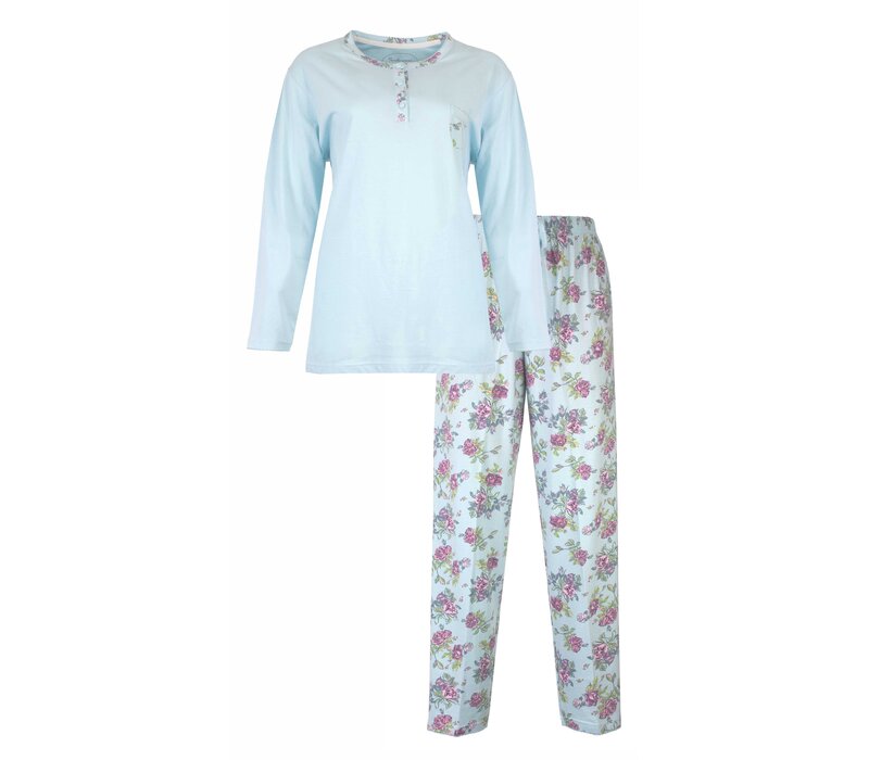 Tenderness Dames Pyjama  Licht Blauw