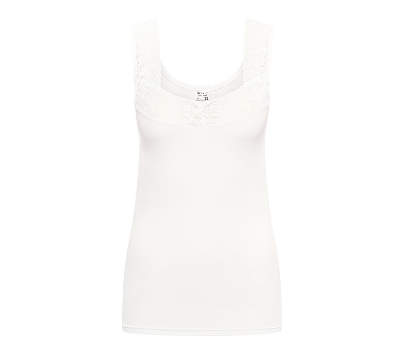 Beeren Dames Comfort Feeling Hemd Wit Met Kant