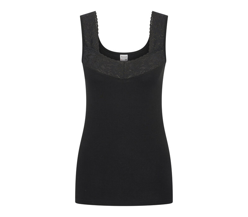 Beeren Dames Comfort Feeling Hemd Zwart Met Kant Voordeelpack