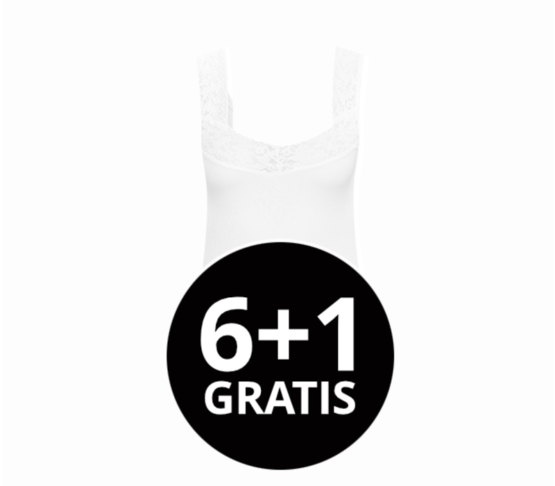 Beeren Dames Comfort Feeling Hemd Wit Met Kant Voordeelpack
