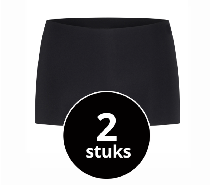 Beeren Dames Short Invisible Zwart 2-Pack
