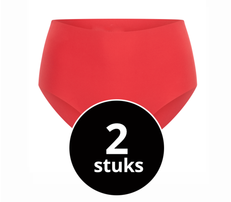 Beeren Dames Invisible Maxi Slip Rood 2-Pack