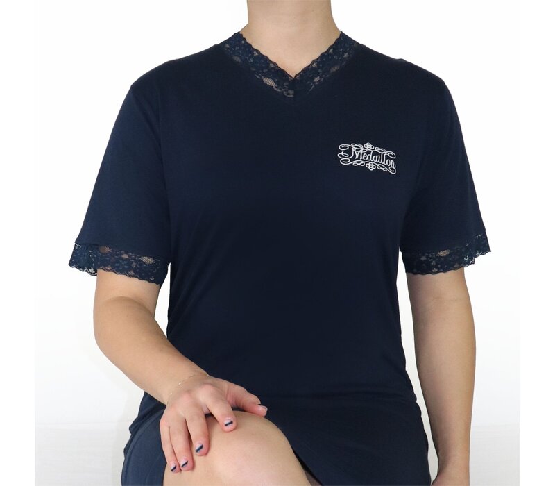 Medaillon Dames Nachthemd Marine
