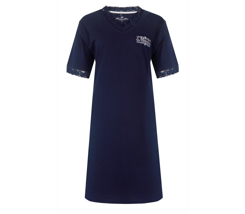 Medaillon Dames Nachthemd Marine