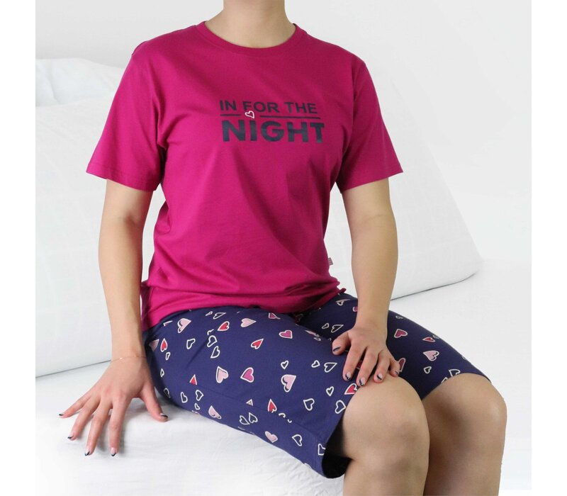 Irresistible dames pyjama 3/4 fuchsia