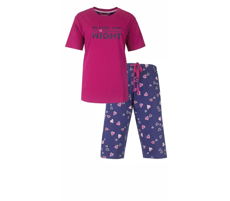 Irresistible dames pyjama 3/4 fuchsia