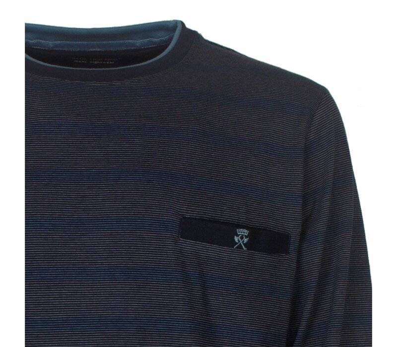 Paul Hopkins Heren Pyjama Dark Blue
