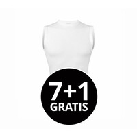 heren extra lang mouwloos shirt wit voordeelpack