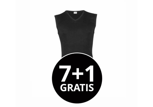 Beeren Heren Hemd V-Hals Zwart voordeelpack
