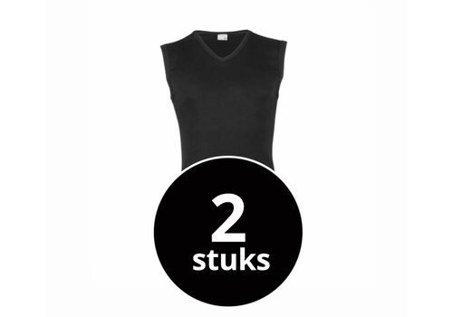 Beeren Heren Hemd V-Hals Zwart 2-Pack
