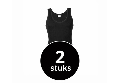 Beeren Heren Singlet M3000 Zwart 2-Pack