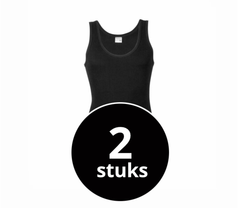 heren singlet M3000 zwart 2-Pack