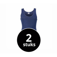 heren singlet M3000 donkerblauw 2-Pack