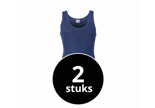 Beeren Heren Singlet M3000 Donkerblauw 2-Pack