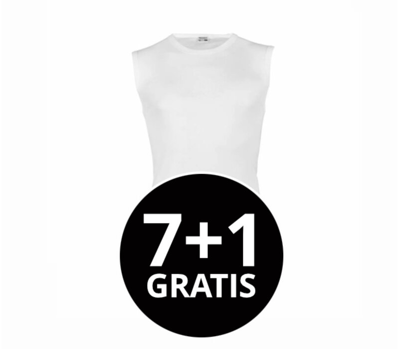 Beeren Heren Mouwloos Shirt M3000 Wit voordeelpack
