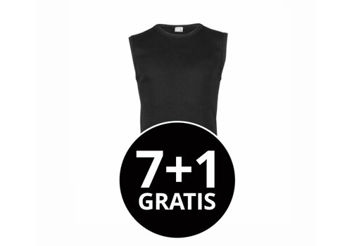 Beeren Heren Mouwloos Shirt M3000 Zwart voordeelpack