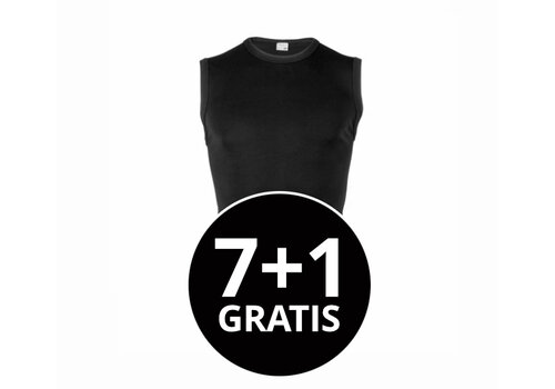 Beeren Heren Extra Lang Mouwloos Shirt Zwart voordeelpack