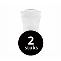 heren mouwloos comfort feeling hemd wit 2-Pack