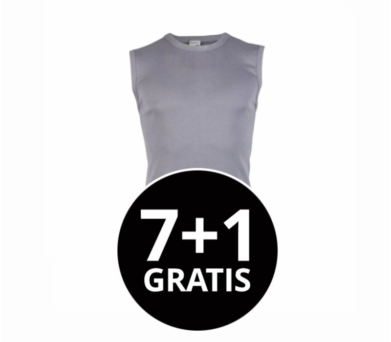 heren mouwloos shirt M3000 grijs voordeelpack