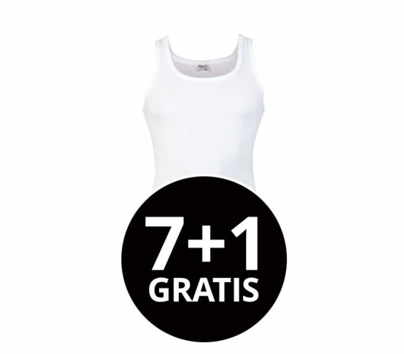 heren singlet briljant wit  voordeelpack