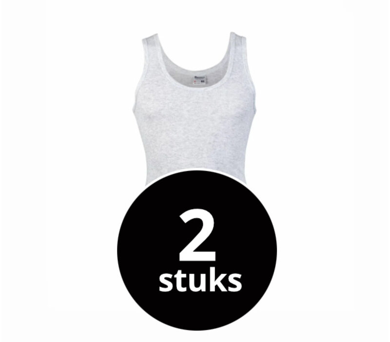 heren singlet M500 grijs 2-Pack