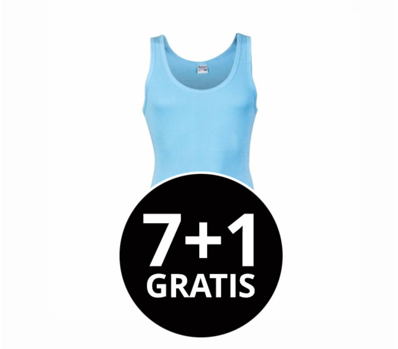heren singlet M3000 blauw voordeelpack