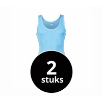 heren singlet M3000 blauw  2-Pack
