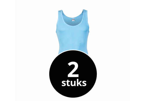Beeren Heren Singlet M3000 Blauw 2-Pack