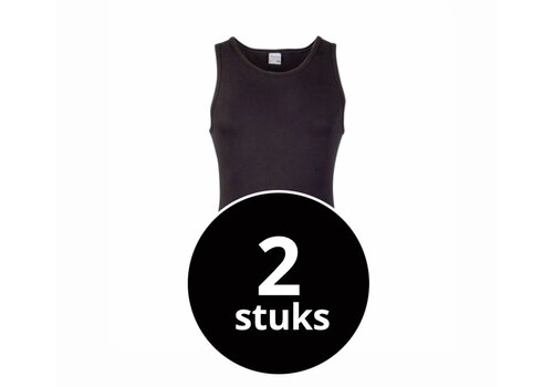 Beeren Heren Singlet Comfort Feeling Zwart 2-Pack