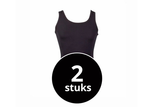 Beeren Heren Singlet Young Zwart 2-Pack