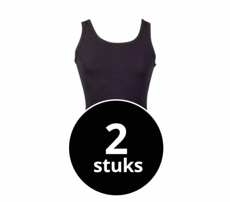 heren singlet beeren young zwart 2-Pack