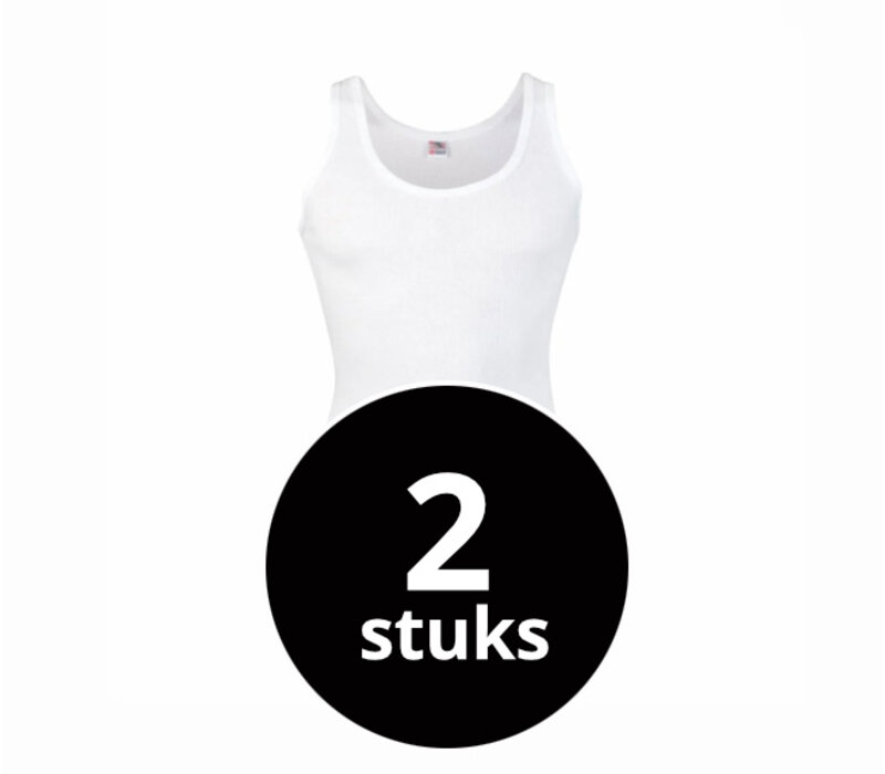heren singlet startex wit  2-Pack