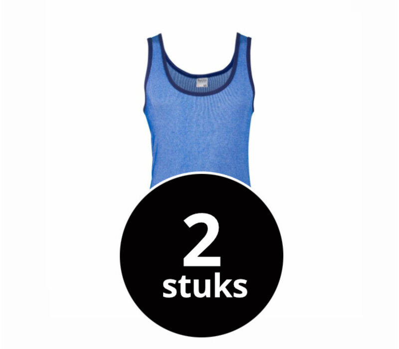 heren singlet M2000 donkerblauw 2-Pack