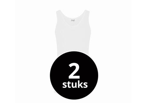 Beeren Heren Singlet Green Comfort Wit 2-Pack