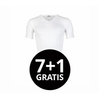 Beeren Heren T-Shirt V-Hals M3000 Wit voordeelpack