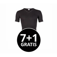 Beeren Heren T-Shirt V-Hals M3000 Zwart voordeelpack