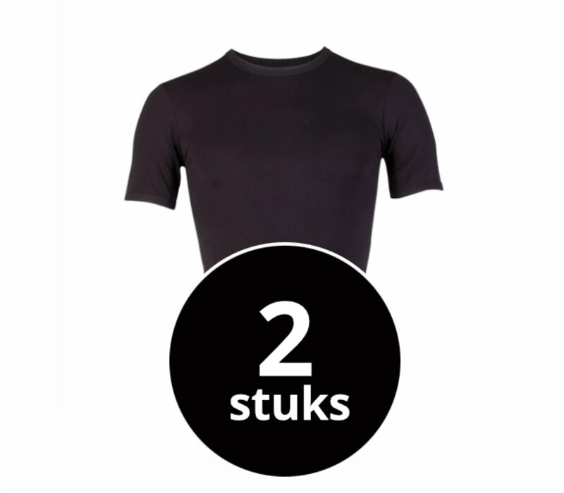 heren beeren young T-shirt zwart 2-Pack