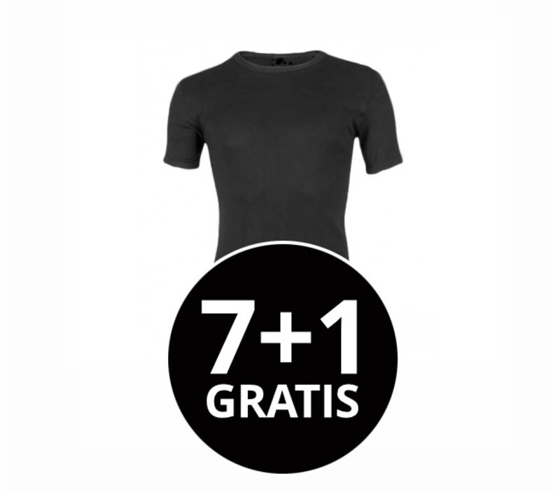 Heren Bamboo T-Shirt Zwart voordeelpack
