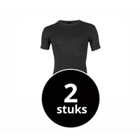 heren beeren bamboo T-shirt zwart 2-Pack