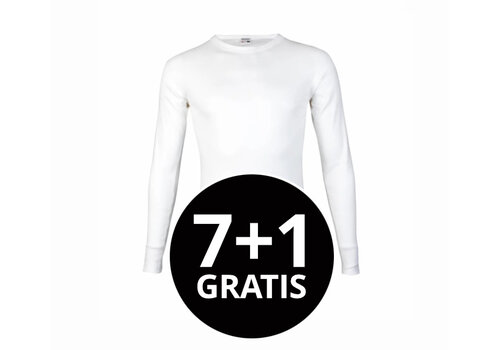 Beeren Heren T-Shirt Lange Mouw M3000 Wit voordeelpack