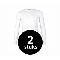 heren T-shirt lange mouw M3000 wit 2-Pack