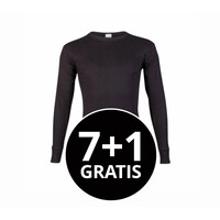 heren T-shirt lange mouw M3000 zwart voordeelpack