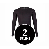 heren T-shirt lange mouw M3000 zwart 2-Pack