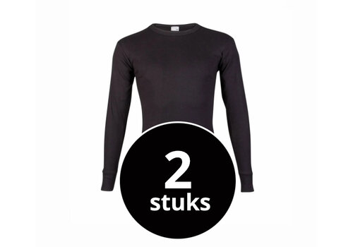 Beeren Heren T-Shirt Lange Mouw M3000 Zwart 2-Pack