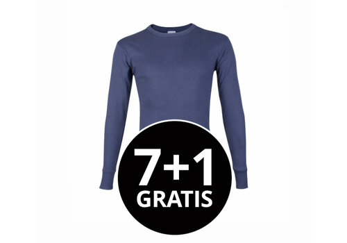 Beeren Heren T-Shirt Lange Mouw M3000 Donkerblauw voordeelpack