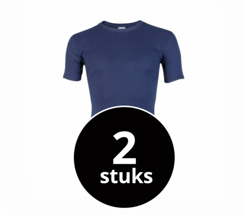 heren T-shirt M3000 donkerblauw 2-Pack