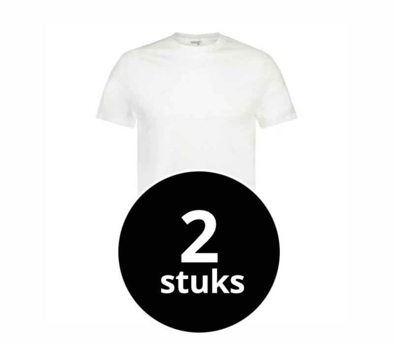 Heren T-Shirt American Classic Oversized Wit 2-Pack