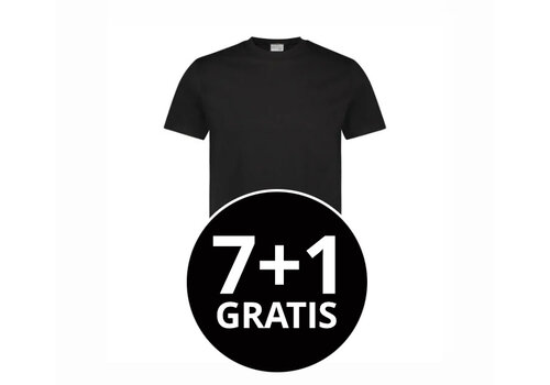 Beeren Heren T-Shirt American Classic Oversized Zwart voordeelpack